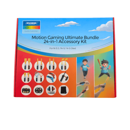 ชุดอุปกรณ์เสริมเกมกีฬา JOY-CON  24IN1 DOBE TNS-5113 พร้อมกระเป๋าเก็บ_0